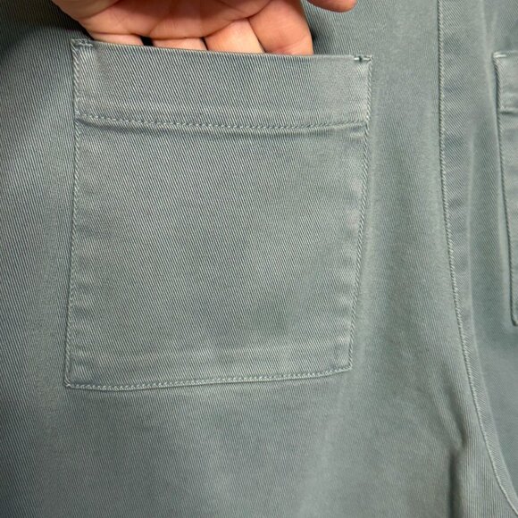 Peserico Sage Green Pleated Wide Leg Gaberdine Tan Silver Hardware Belted Pants - Picture 10 of 16